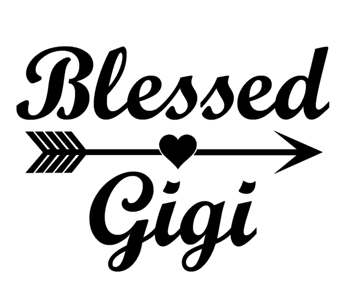 Blessed Gigi Decal, H 5 By L 7 Inches