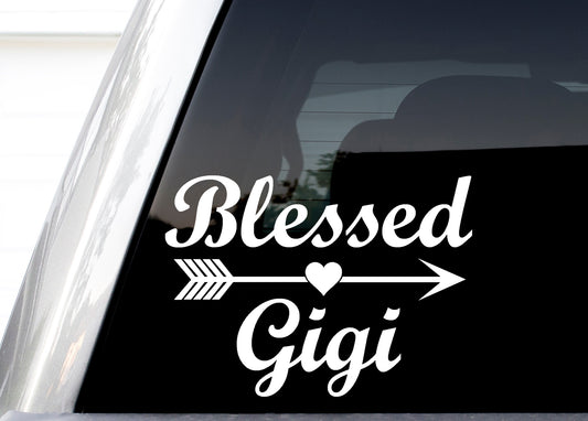 Blessed Gigi Decal, H 5 By L 7 Inches