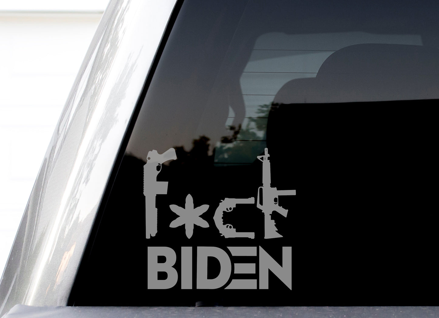 Fuck Biden Decal, Pro-Gun 2nd Amendment, H 4.5 By L 5 Inches