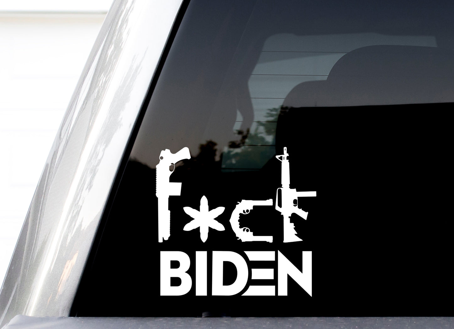 Fuck Biden Decal, Pro-Gun 2nd Amendment, H 4.5 By L 5 Inches