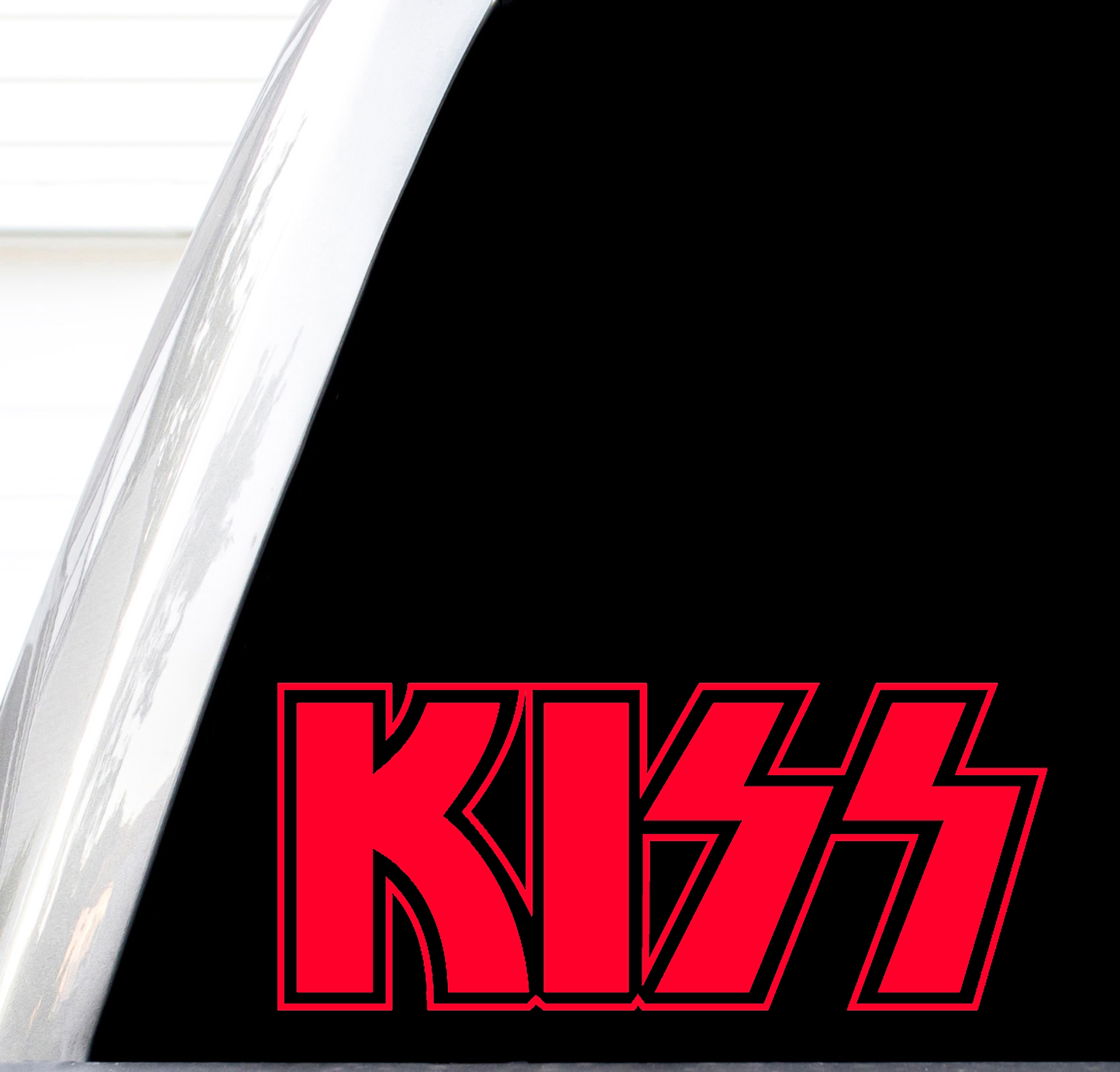 Kiss Decal,  H 3.5 By L 8 Inches, Rock Band Logo Vinyl Decal