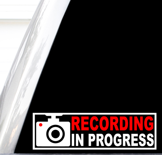 Dash Cam Recording Decal, Recording In Progress Sticker, Smile You're On Camera, For Truck, Vehicles, Taxi, Window, Home, Bus