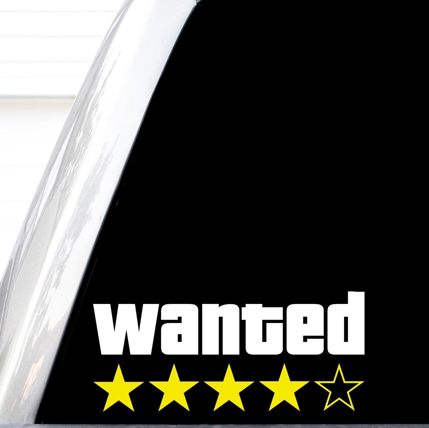 Wanted 4 Star Decal, GTA 5 Sticker, Grand Theft Auto Wasted