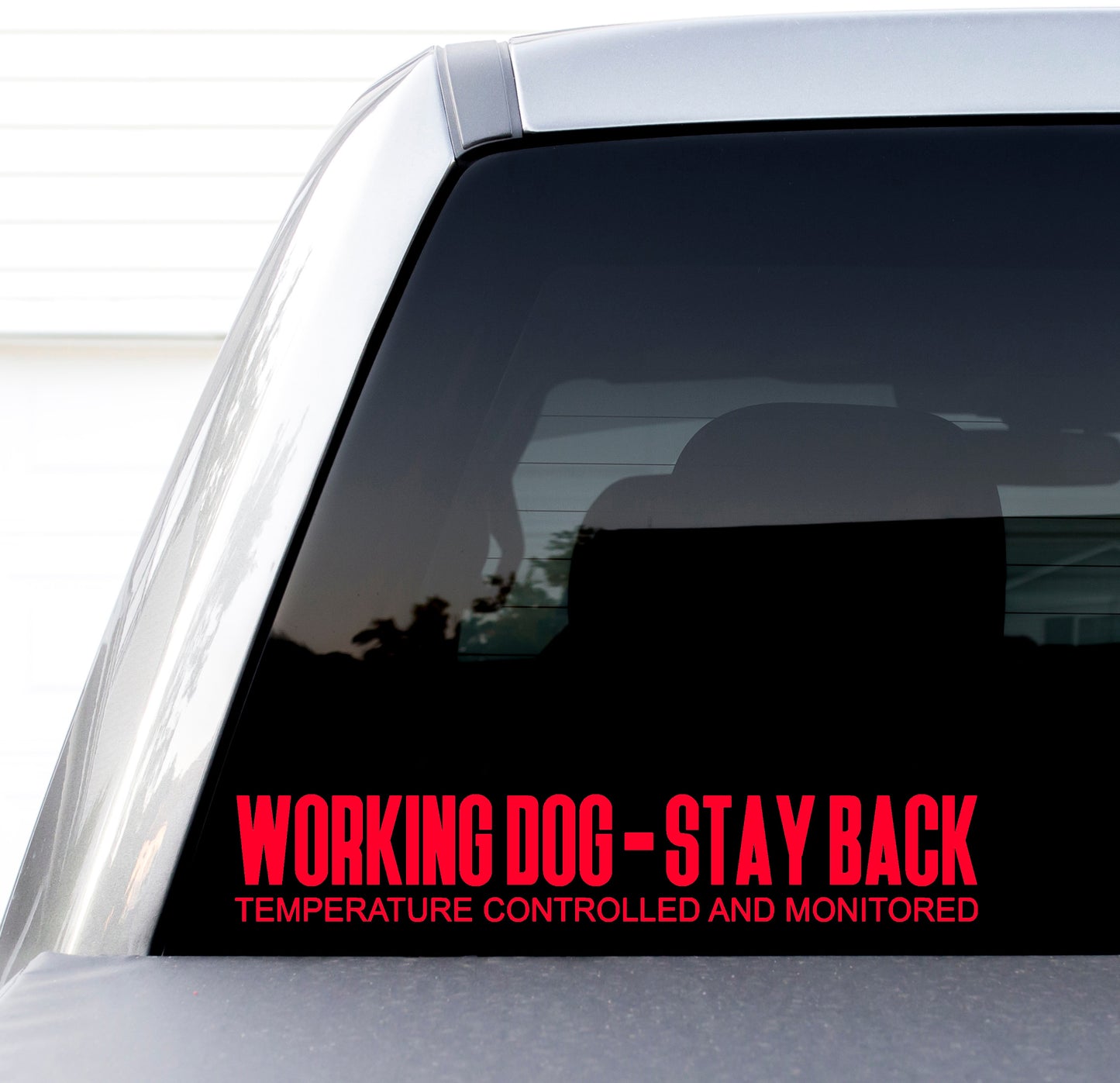 Working Dog On Board Decal, Stay Back, Temperature Controlled and Monitored, H 2 By L 12 Inches, K9-Unit Vinyl Sticker, Caution Working K9, Emotional Support Animal, ESA Dogs