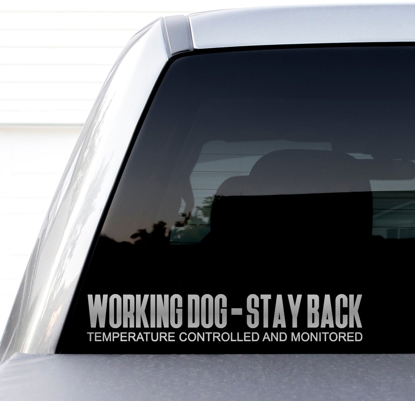 Working Dog On Board Decal, Stay Back, Temperature Controlled and Monitored, H 2 By L 12 Inches, K9-Unit Vinyl Sticker, Caution Working K9, Emotional Support Animal, ESA Dogs